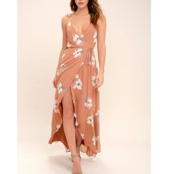 LULU’S High - Low Wrap Dress 🌸 - Picture 2 of 10